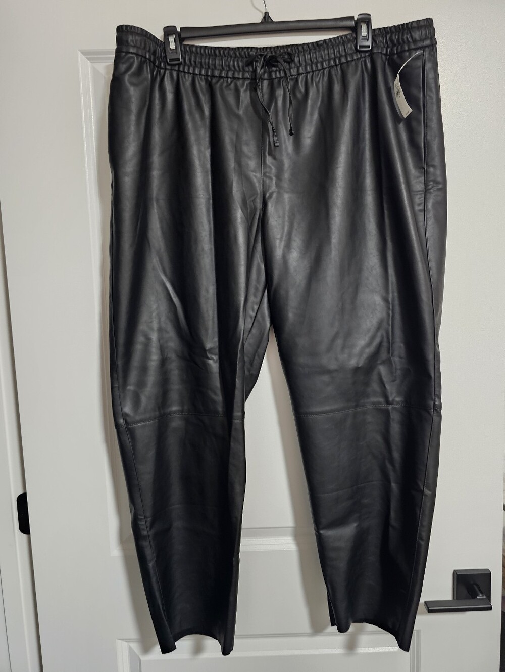 Women's Black Faux Leather Pants